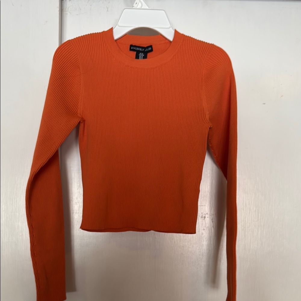 Sincerely Jules Women's Orange Ribbed Top